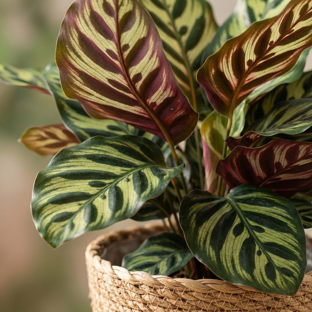 Peacock Plant - Calathea Makoyana - Pot 19cm - Height 70cm