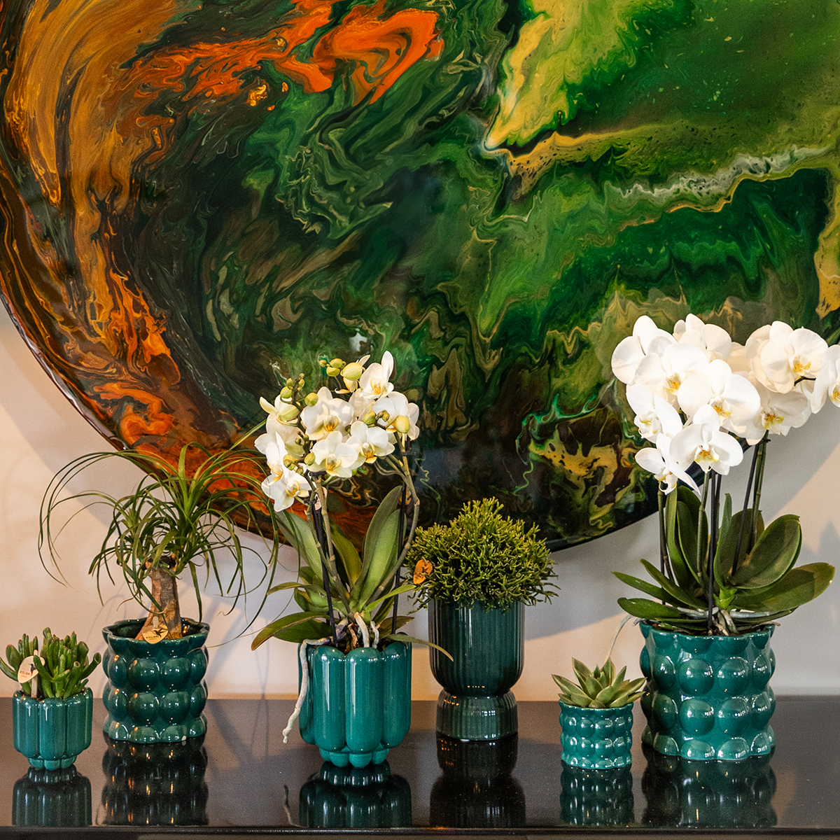 Diabolo Decorative Green Pot