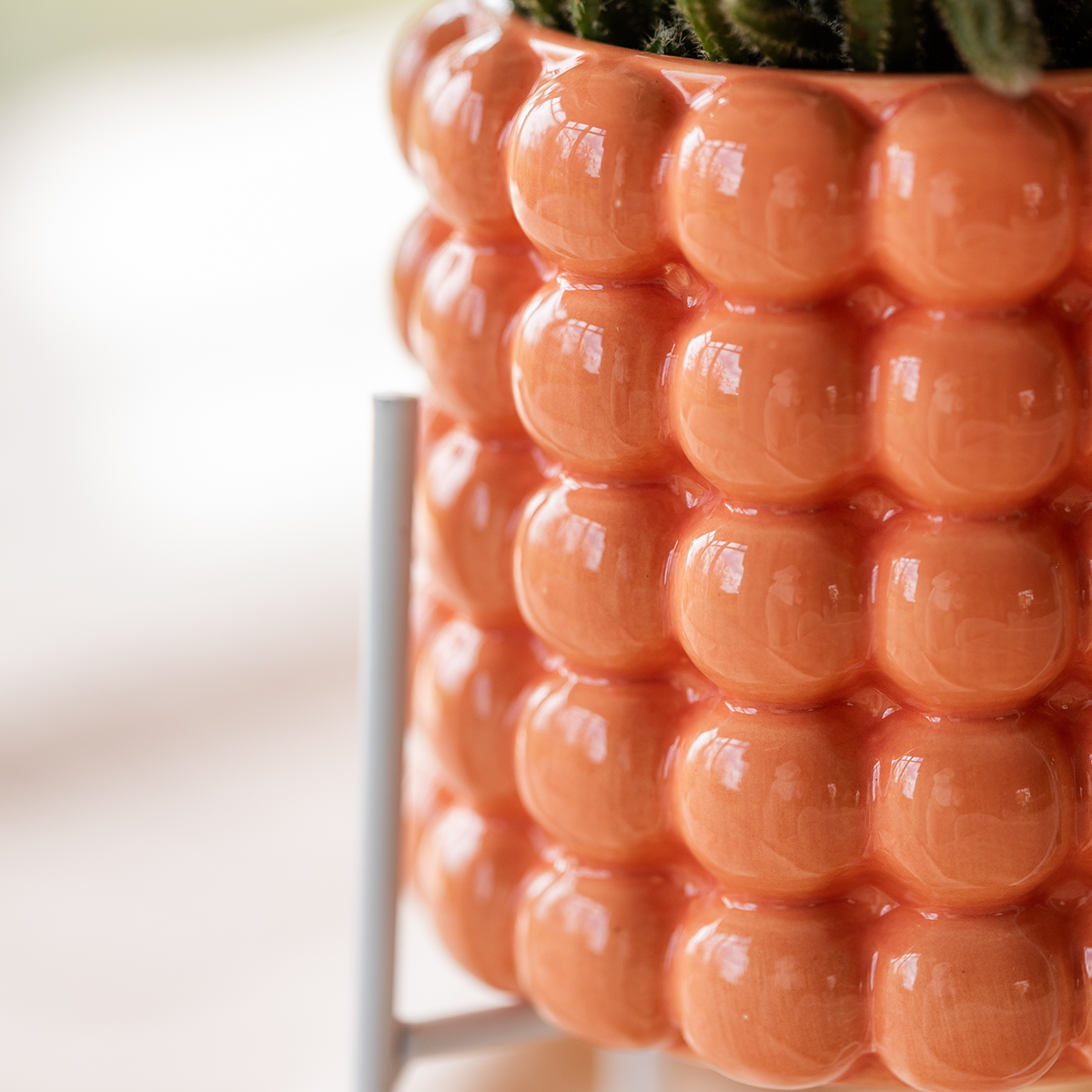 Poppy Decorative Pot - Orange - Ø9cm