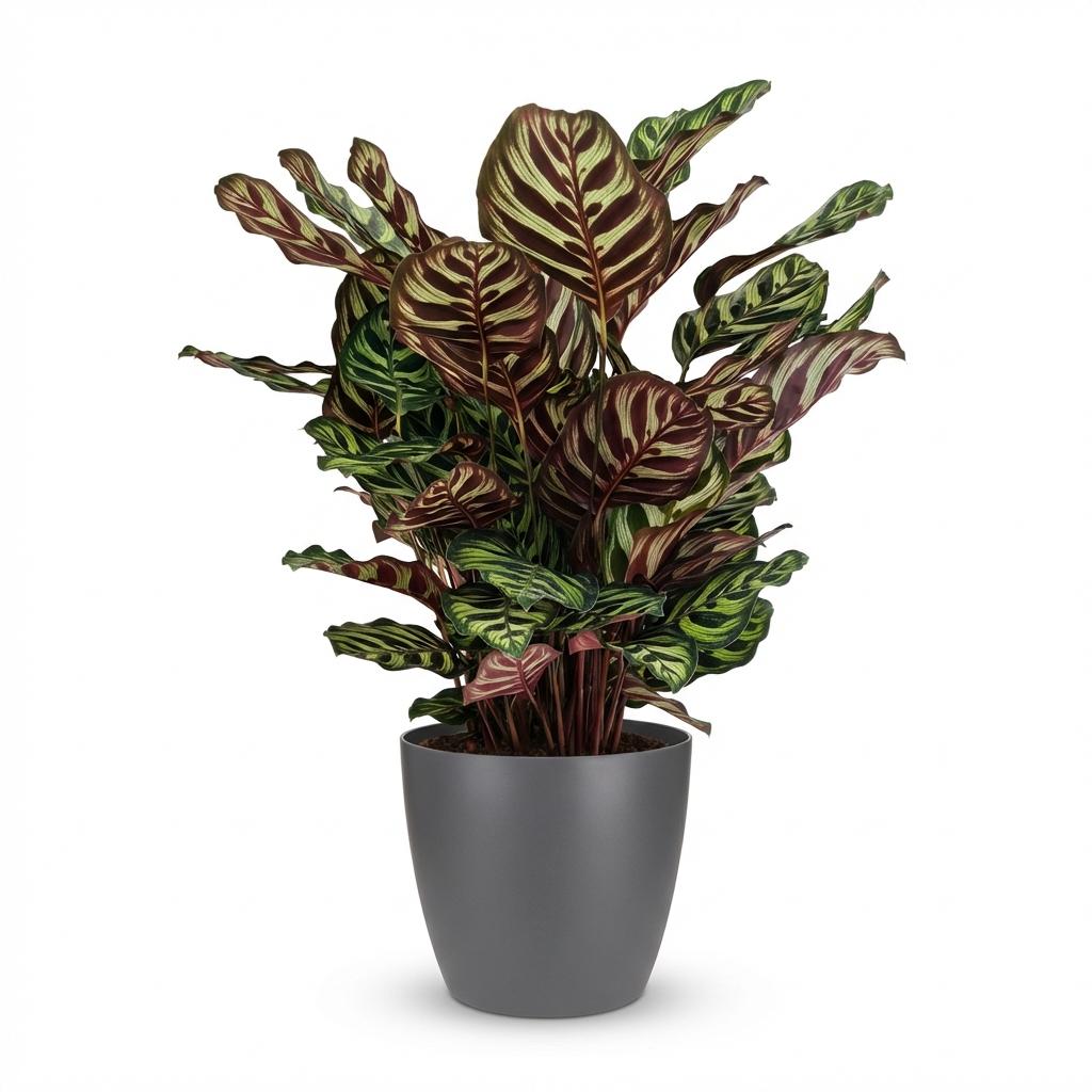 Peacock Plant - Calathea Makoyana - Green - 1 Plant - Pot 19cm - Height 70cm