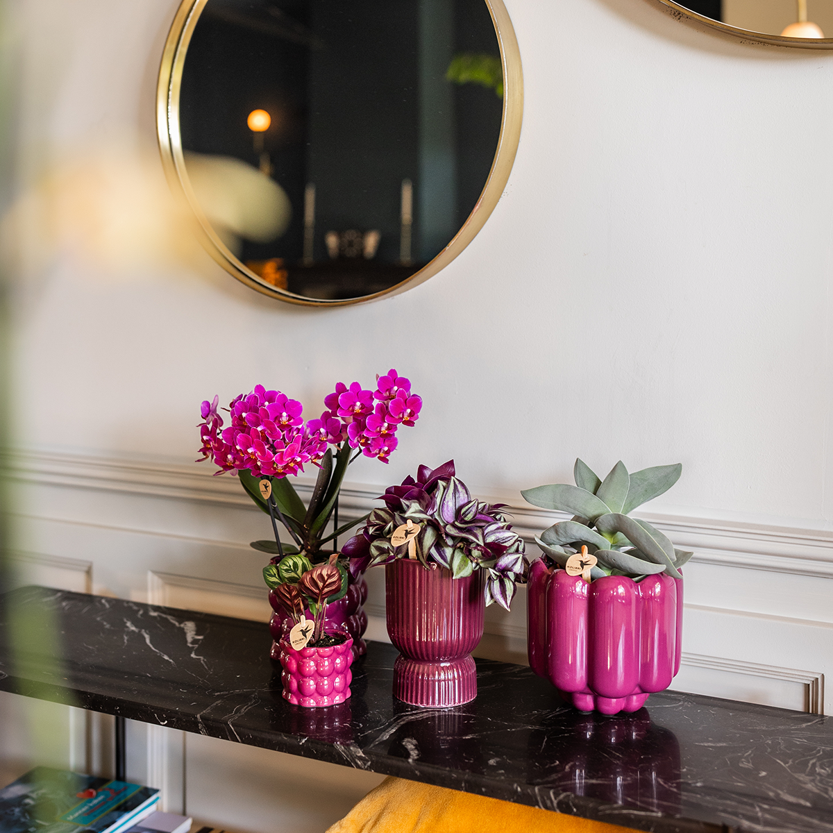 Diabolo Decorative Pot | Ø9cm - Burgundy