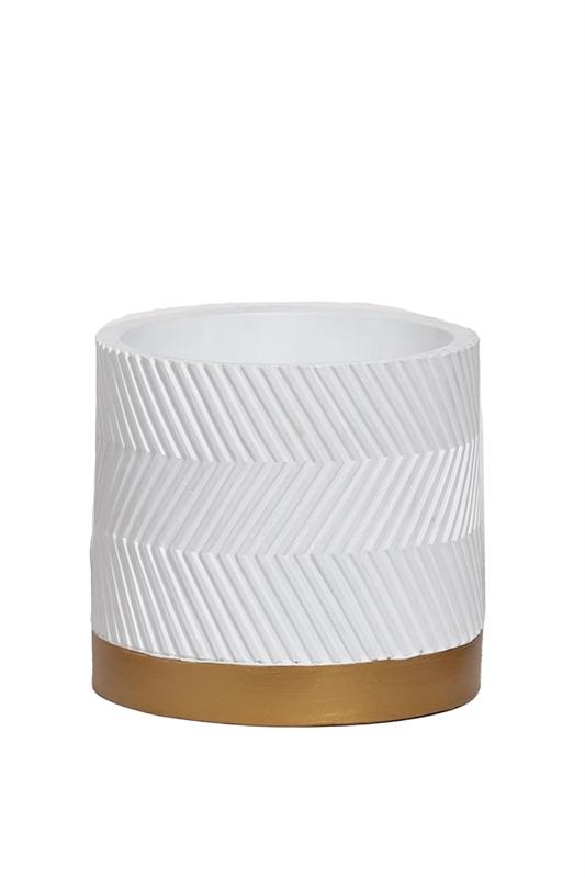 Pot Groovy White Matte D14