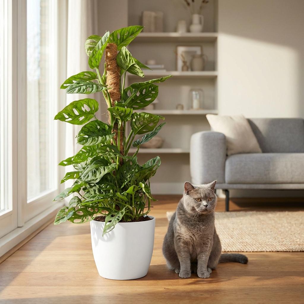 Monkey Mask - Monstera Adansonii Moss Pole - 19cm Pot - 90cm Height