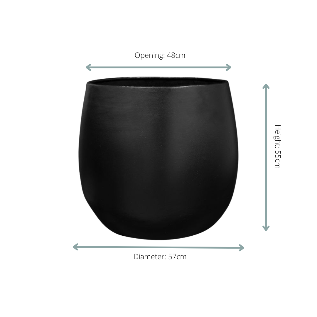 Pot Stijn zwart - D57 x H55