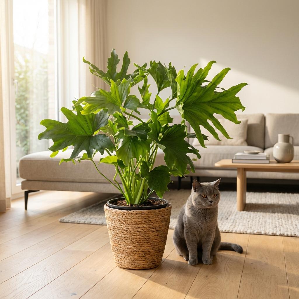 Philodendron - Philodendron Lickety split - Grün - Topf 19cm - Höhe 70cm