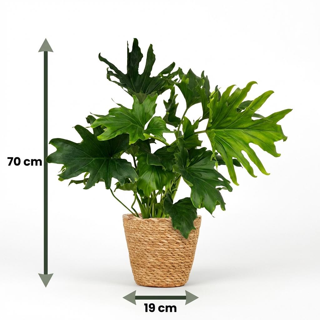 Philodendron - Philodendron Lickety split - Grün - Topf 19cm - Höhe 70cm