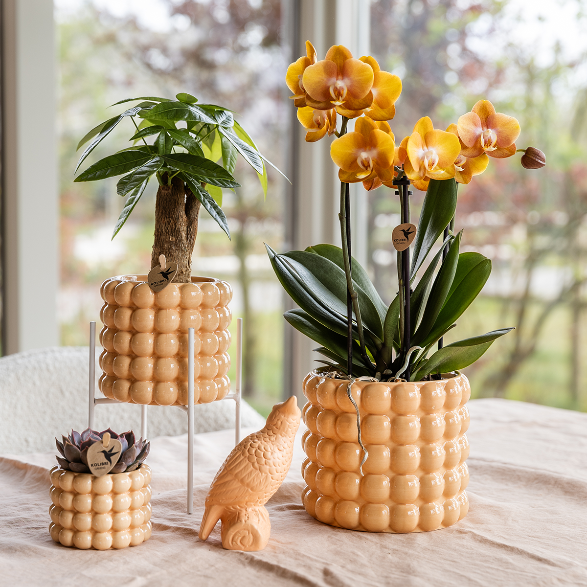 Poppy Decorative Pot - Peach - Ø9cm