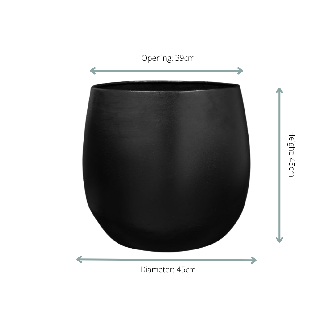 Pot Stijn zwart - D45 x H45