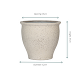 Pot Poseidon Chalk White - D52 x H47