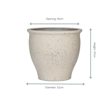 Pot Poseidon Chalk White - D52 x H47