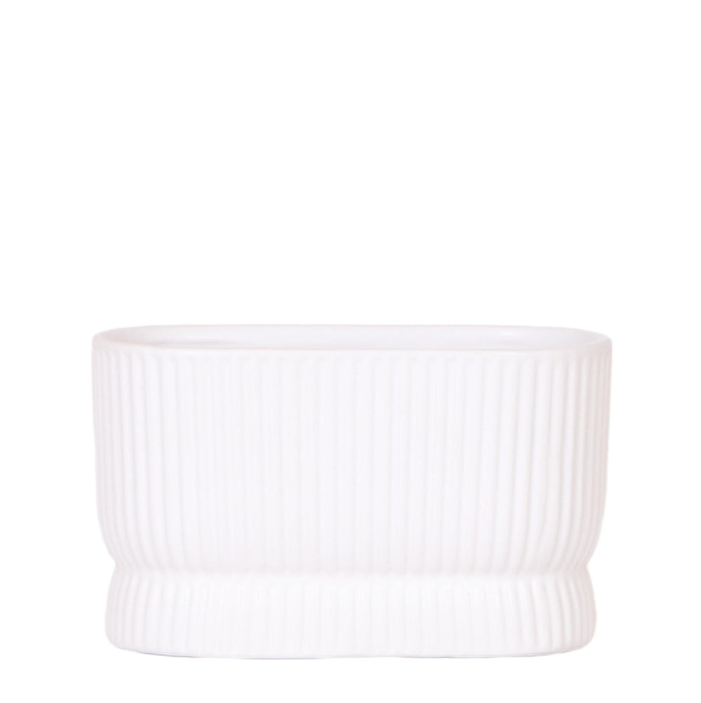 Diabolo Twin Decorative Pot - White
