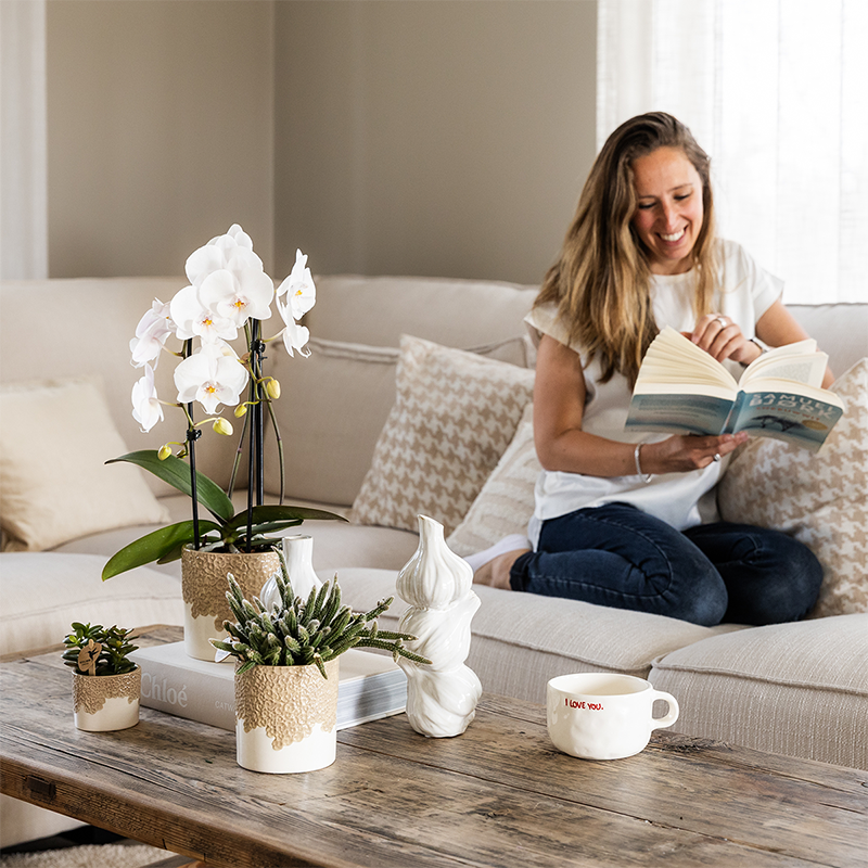 Kolibri Home | Bloom sierpot - Sand - Ø12cm