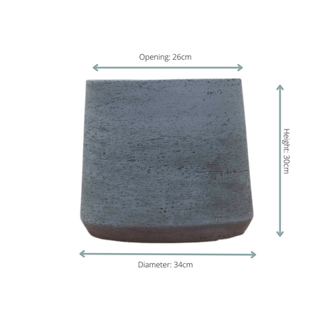 Pot Aniek antraciet - D34 x H30