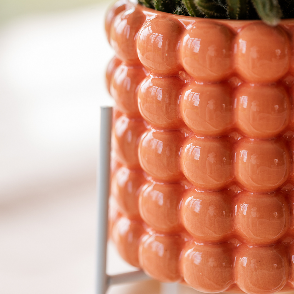 Poppy Decorative Pot - Orange - Ø9cm