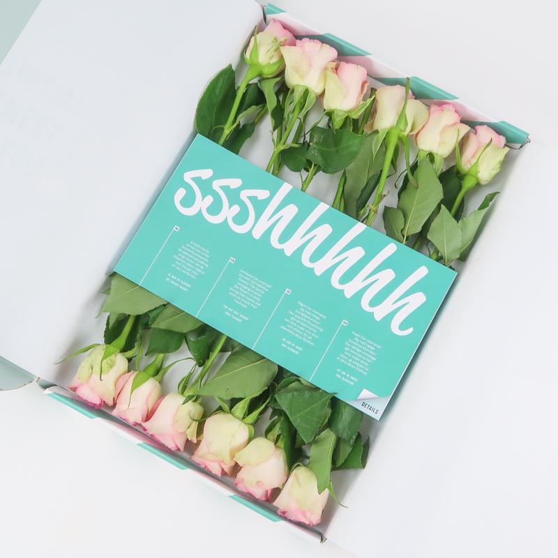 Sweet roses - pink roses in letterbox package