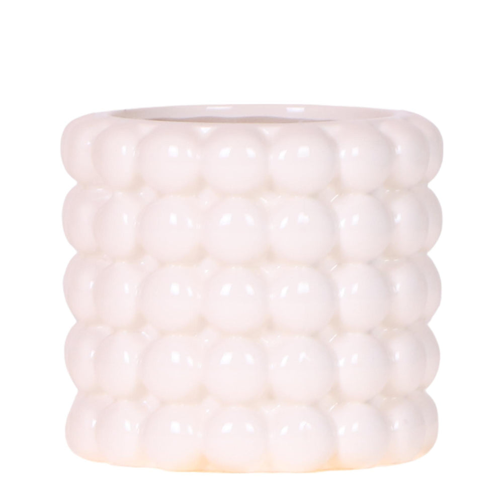 Kolibri Home | Poppy Decorative Pot - White - Ø9cm