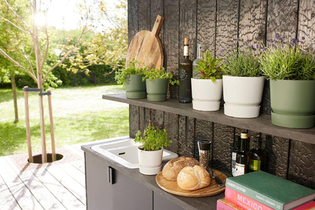 Pot elho Greenville Round white - D14 x H13