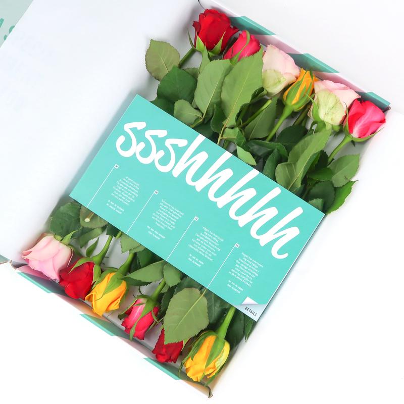 Colorful Roses - letterbox bouquet colorful